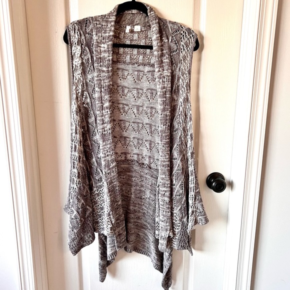 ANTHROPOLOGIE MOTH Lavena Waterfall Open Drape Sweater Vest Cardigan—SZ. XS/S - Picture 13 of 14